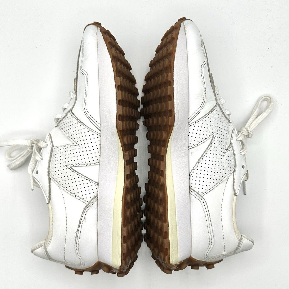 New Balance 327 White Leather Gum Sole Sneakers Womens Size 8.5 B WS327LS - Picture 5 of 11
